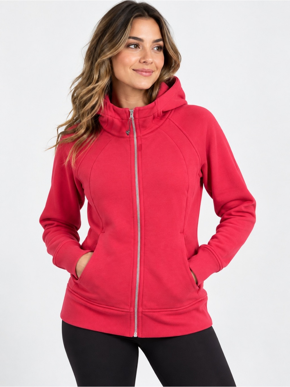 lululemon athletica Women's Fitted Full-Zip Hoodie - Hot Pink